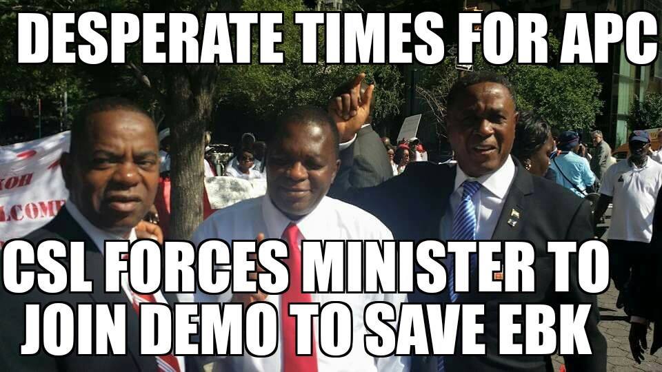 Concerned Sierra Leoneans Forces Minister to Join Demo to Save Koroma From Embarrassment