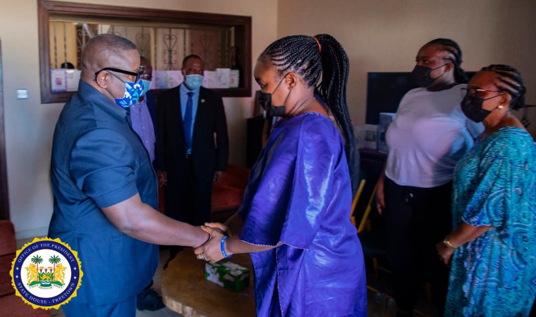 President Julius Maada Bio Consoles Family of The Late MD of Sierra Leone Commercial Bank