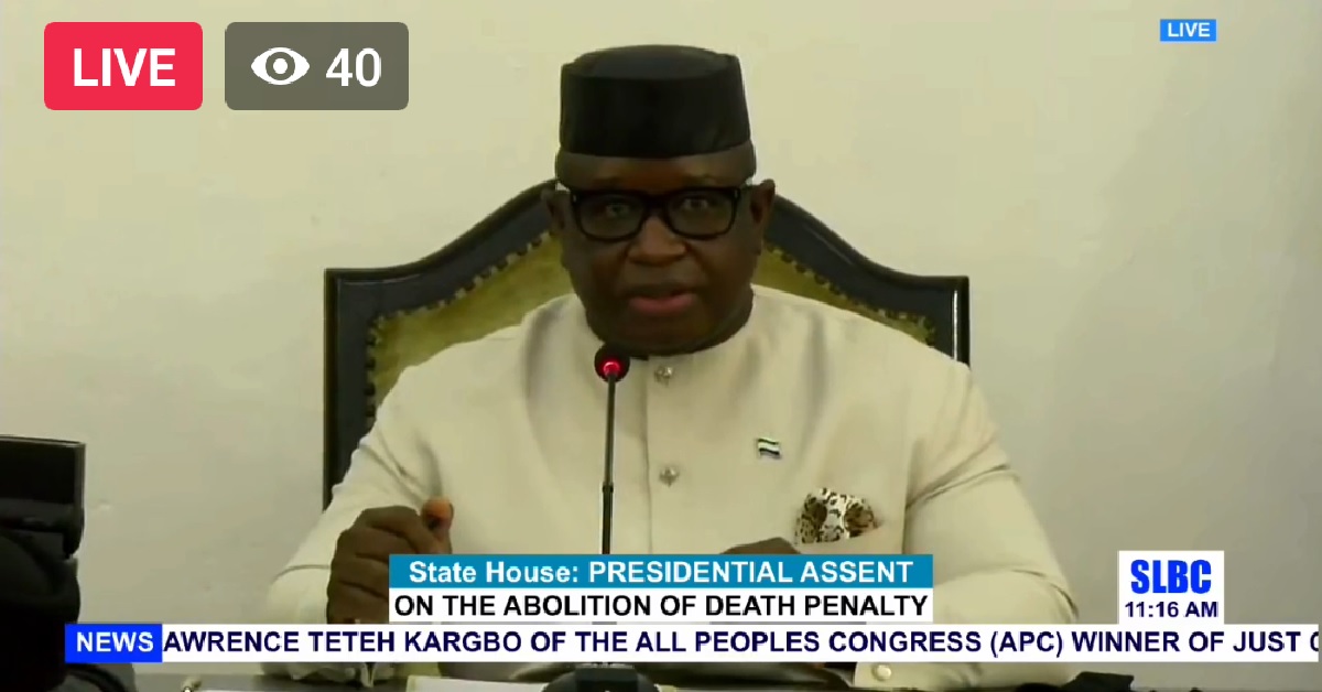 BREAKING: President Bio Signs The Abolition of Death Penalty