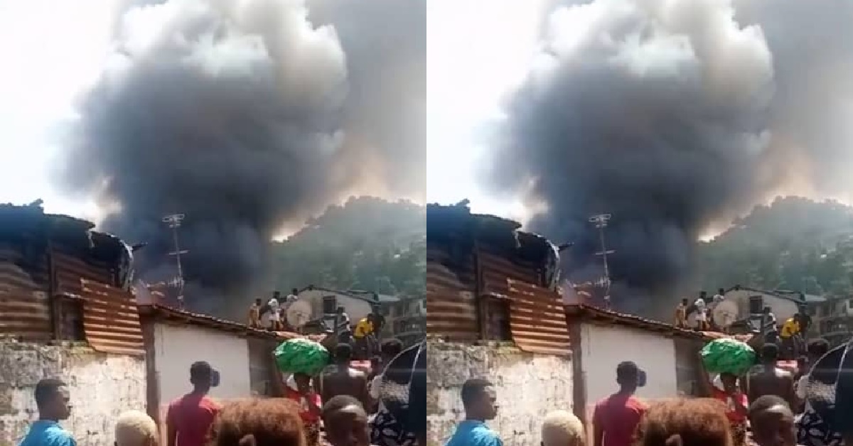 BREAKING: Fire Outburst by Macauley Street in Freetown