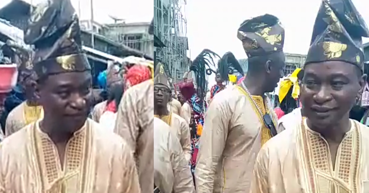 Samura Kamara Spotted Holding a Tail of an Animal With an Ojeh Society Team