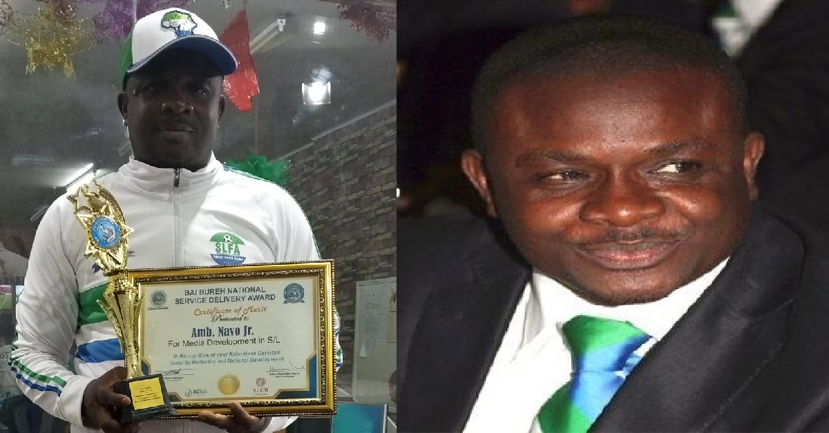 Junior Navo Receives Bai Bureh National Service Delivery Award 2021 For Media Development in Sierra Leone