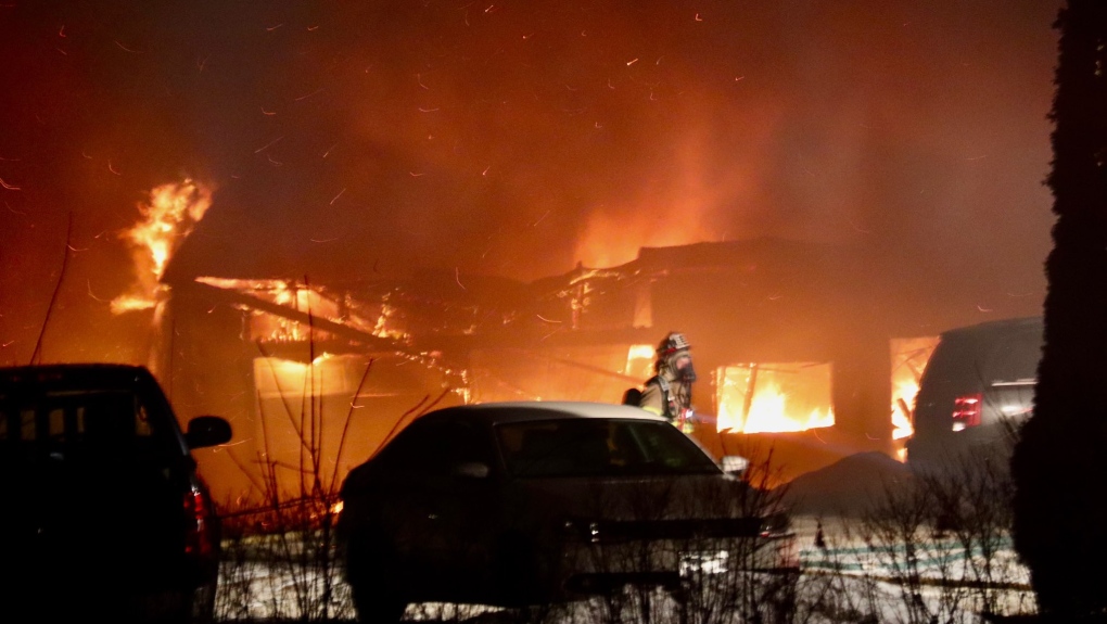 Residence at Thunder Hill Road, Kabala in Huge Flames of Fire 