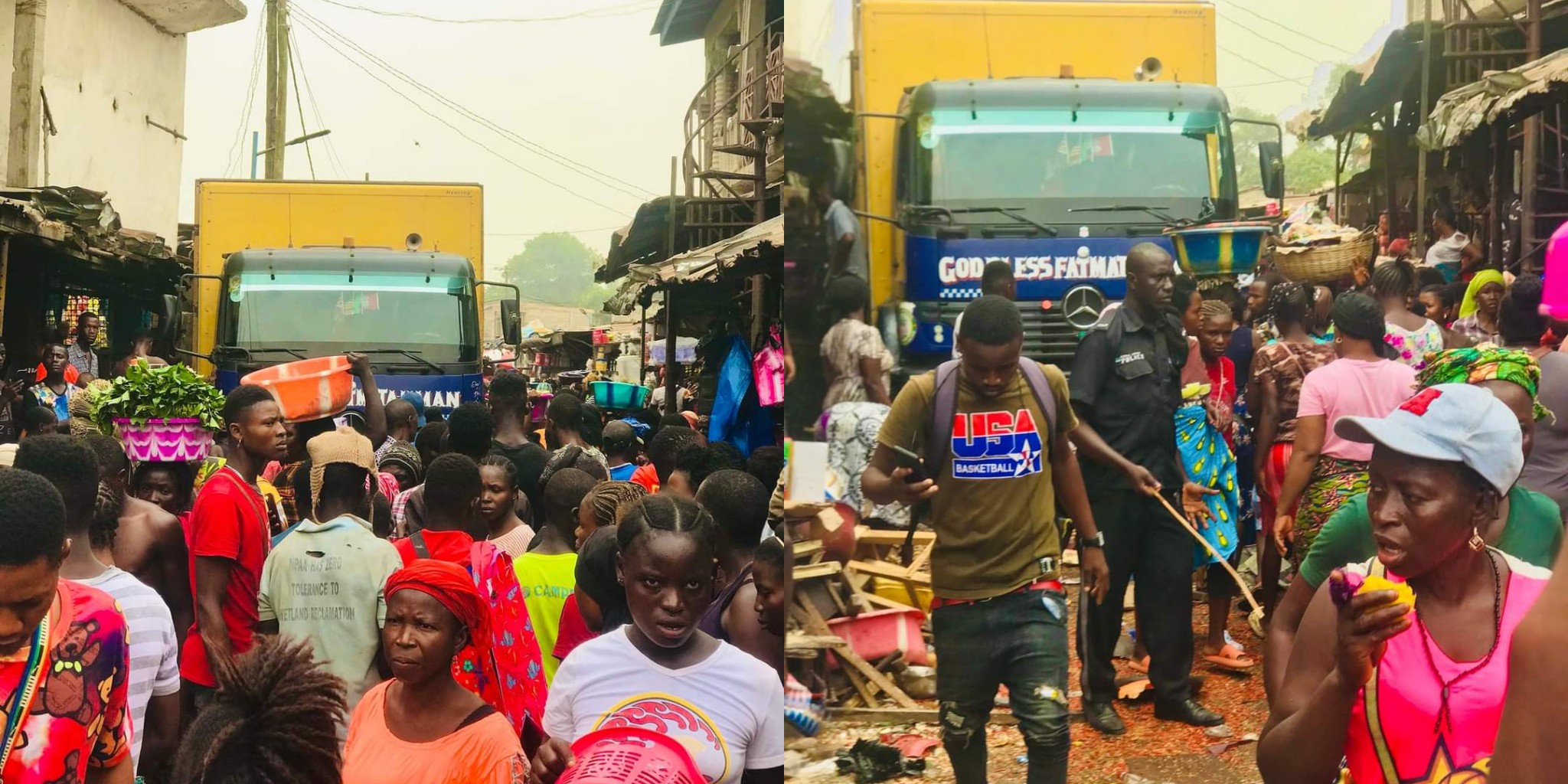 Truck Crashes Into Waterloo Market, Destroy Shops, Businesses