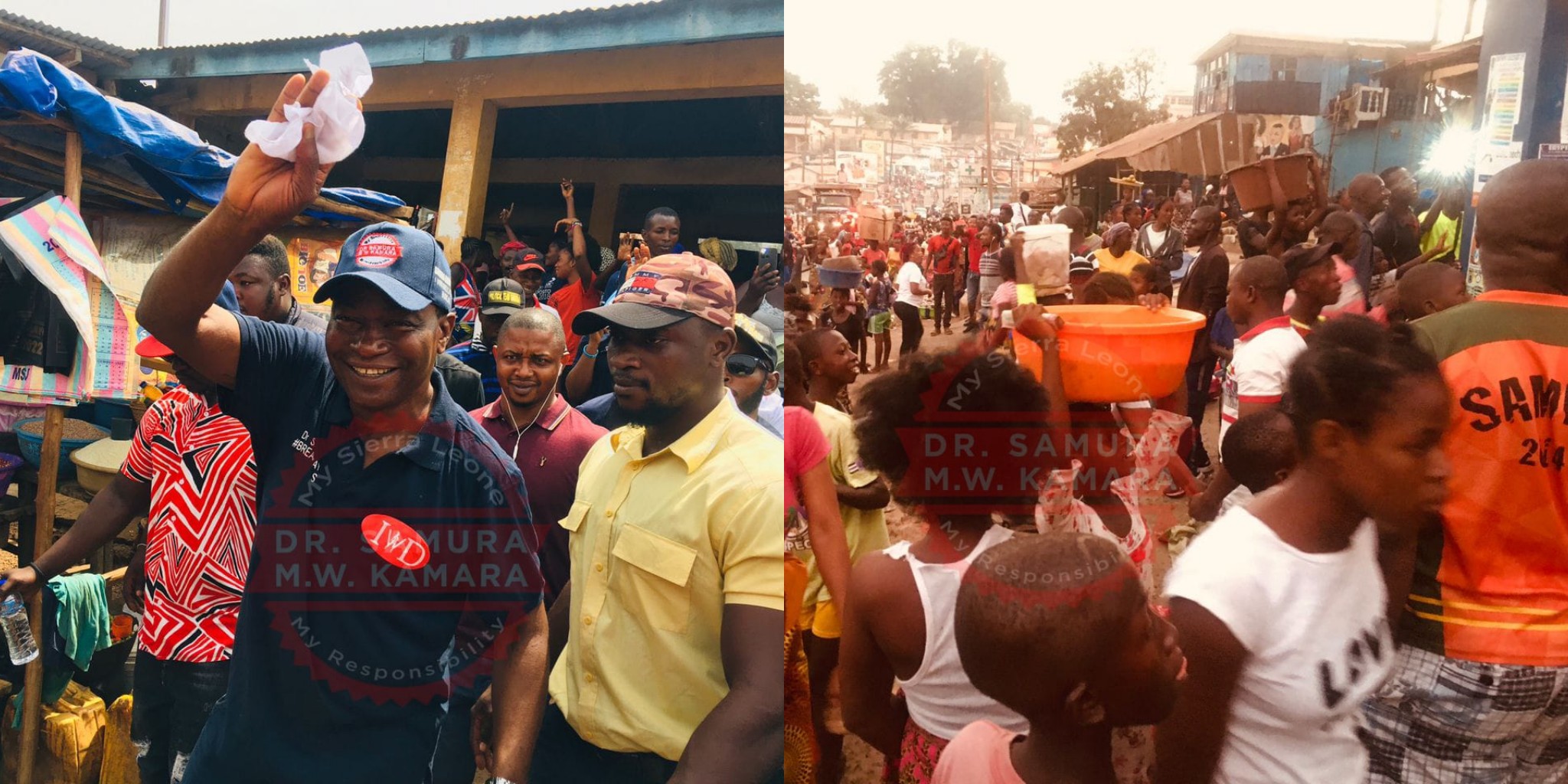 Samura Kamara Provides Food to Market Women on International Women’s Day