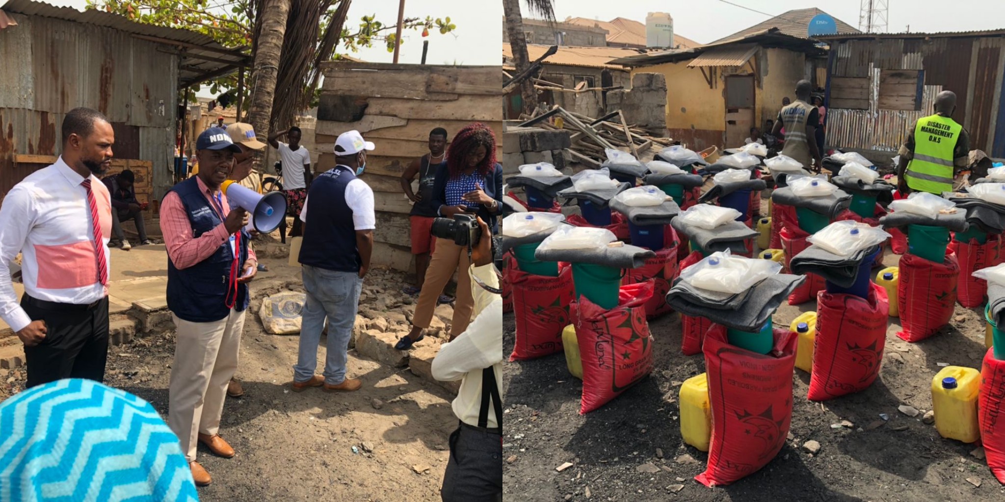 NDMA Provides Relief Support to Five Communities in Western Area Affected by Fire Disaster