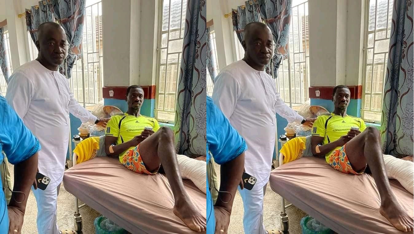 Bo Rangers Visit East End Tigers’ Goalkeeper Nyelenkeh in Hospital