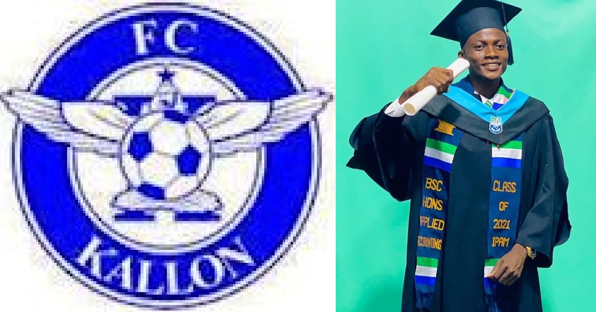 FC Kallon Celebrates Midfield Player, Mohamed Lamine Kanumas as He Bags Degree From IPAM