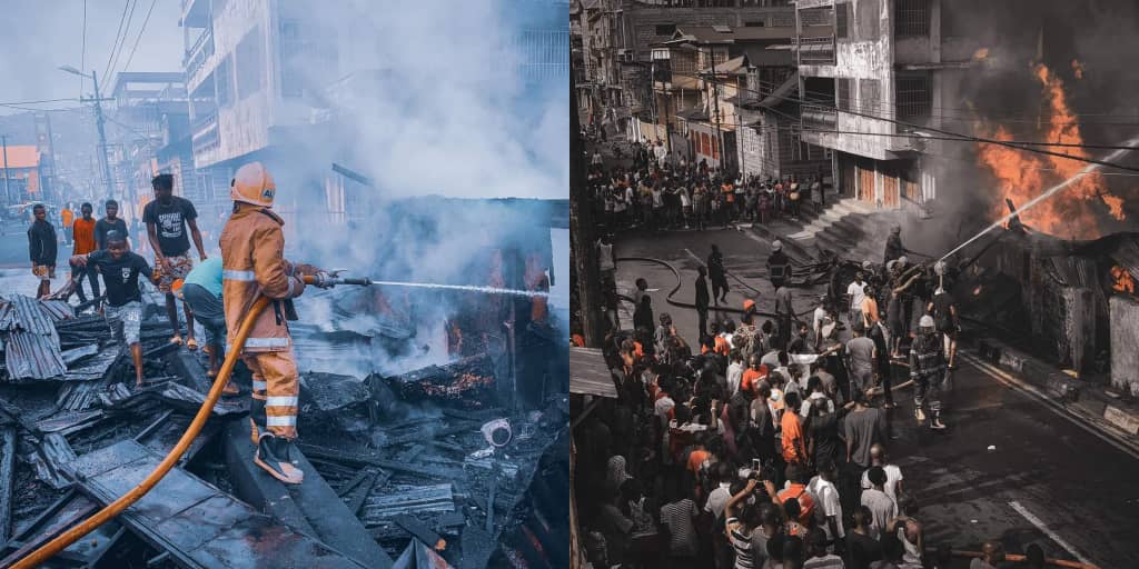 Fire Engulfs Homes at Pa Demba Road
