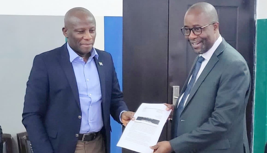 New IMC Chairman, Victor Massaquoi Meets Information Minister, Mohamed Rahman Swaray