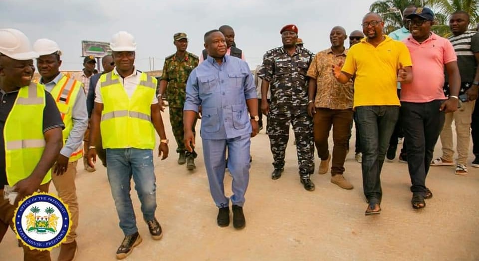 President Bio Inspects Babadi Kamara’s 6000-Capacity Southern Arena Stadium in Bo