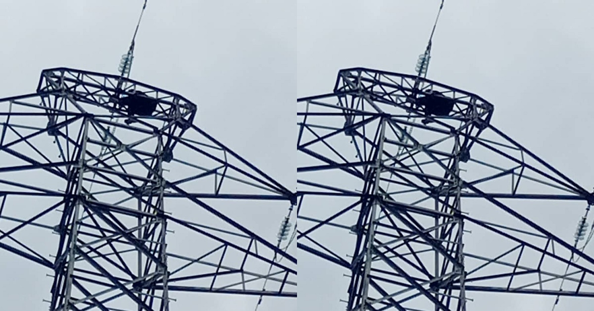 Man Climbs Up Transco Electricity Pole in Tongo