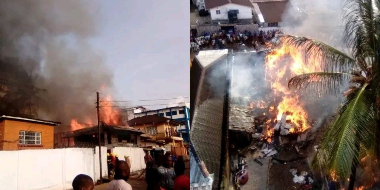 Entire Building Burnt to Ashes as Hungry Fire Breaks Out in Freetown