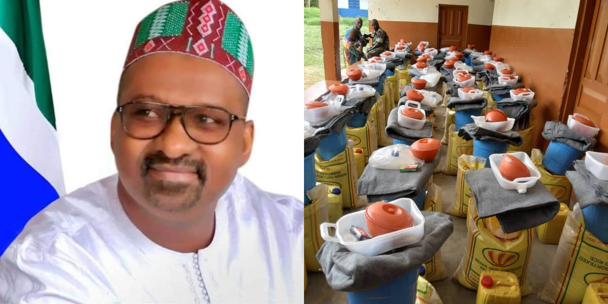 Vice President Mohamed Juldeh Jalloh Donates to Windstorm Victims in Kono