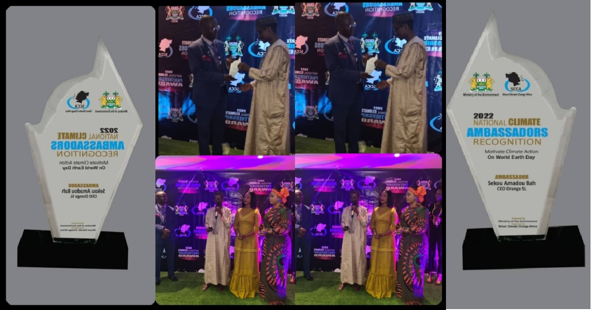 Orange Sierra Leone Bags Environmental Award From Shout Climate Change Africa