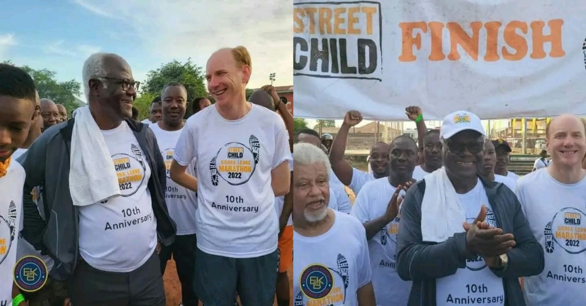 Former President Ernest Bai Koroma Participates in Street Child 10 Years Anniversary Marathon