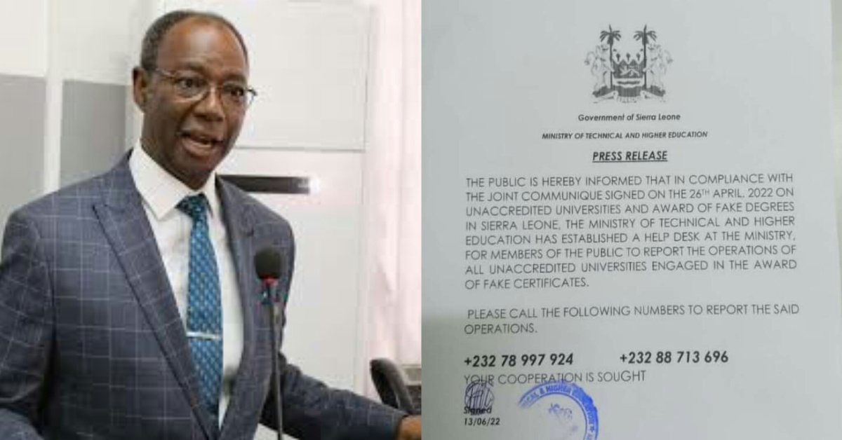 Ministry of Technical and Higher Education Set-Up Help Desk to Report Unaccredited Universities