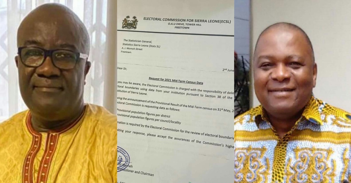 For Review of Electoral Boundaries, NEC Request For Population Data From Statistics Sierra Leone