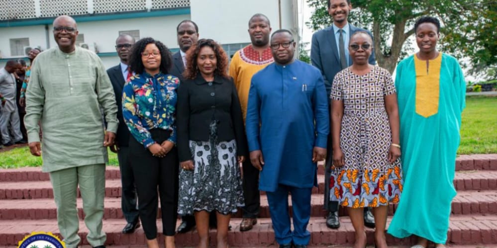 Peer Review Mechanism Panel of Eminent Persons Pays Courtesy Call on President Bio