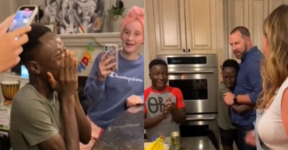 Adopted Boy From Sierra Leone Reacts Emotionally to First Birthday Party With New Family (VIDEO)