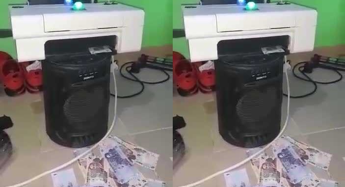 Man Caught on Camera Printing Counterfeits of New Leone Currency (Video)