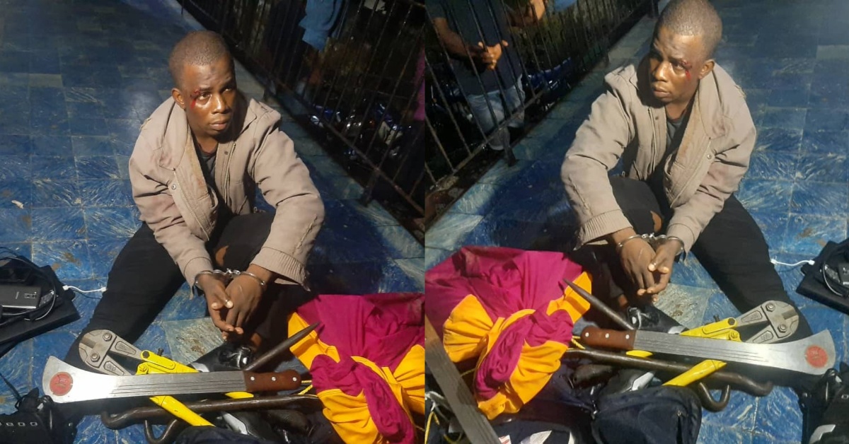 Congo Cross Police Division Arrested Armed Robber With Deadly Weapons