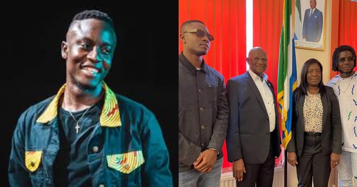 Ahead of His London Concert, Drizilik Pays Courtesy call on The Sierra Leone High Commission