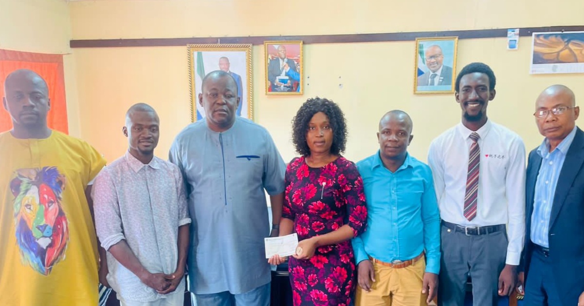 National Youth Commissioner Ngolo Katta Donates to FBC Mass Communication Executives