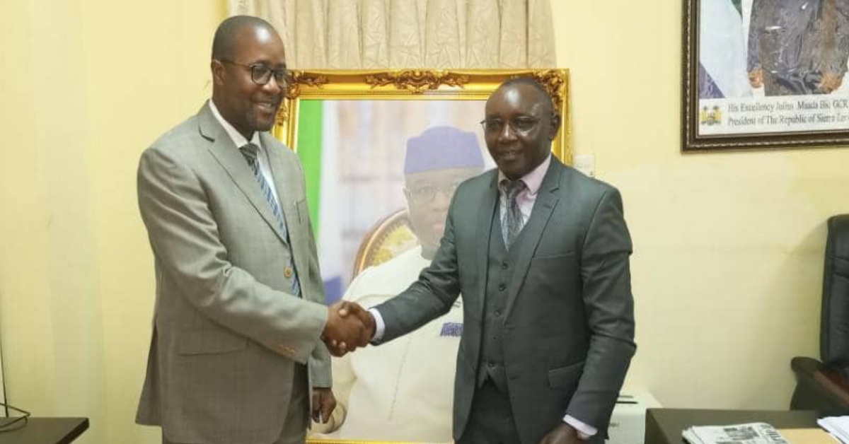 Information Minister Mohamed Rahman Swaray Hosts Kenya Media Consultant