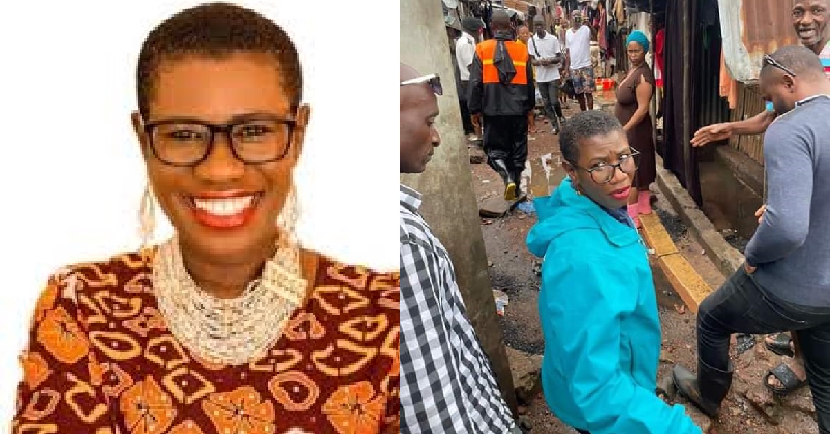 Amidst Flooding Crisis in Freetown, Mayor of Freetown Yvonne Aki-sawyerr OBE Visits Culvert And Kroo Bay Communities