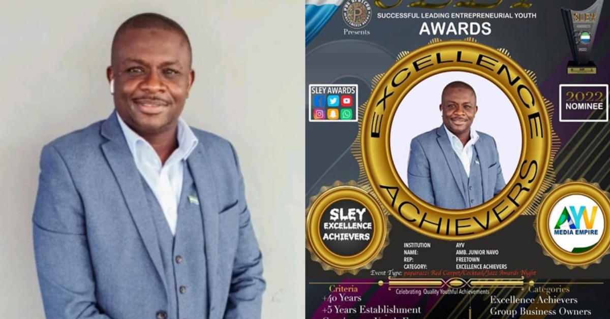 Amb. Navo Jr Nominated for SLEY Awards