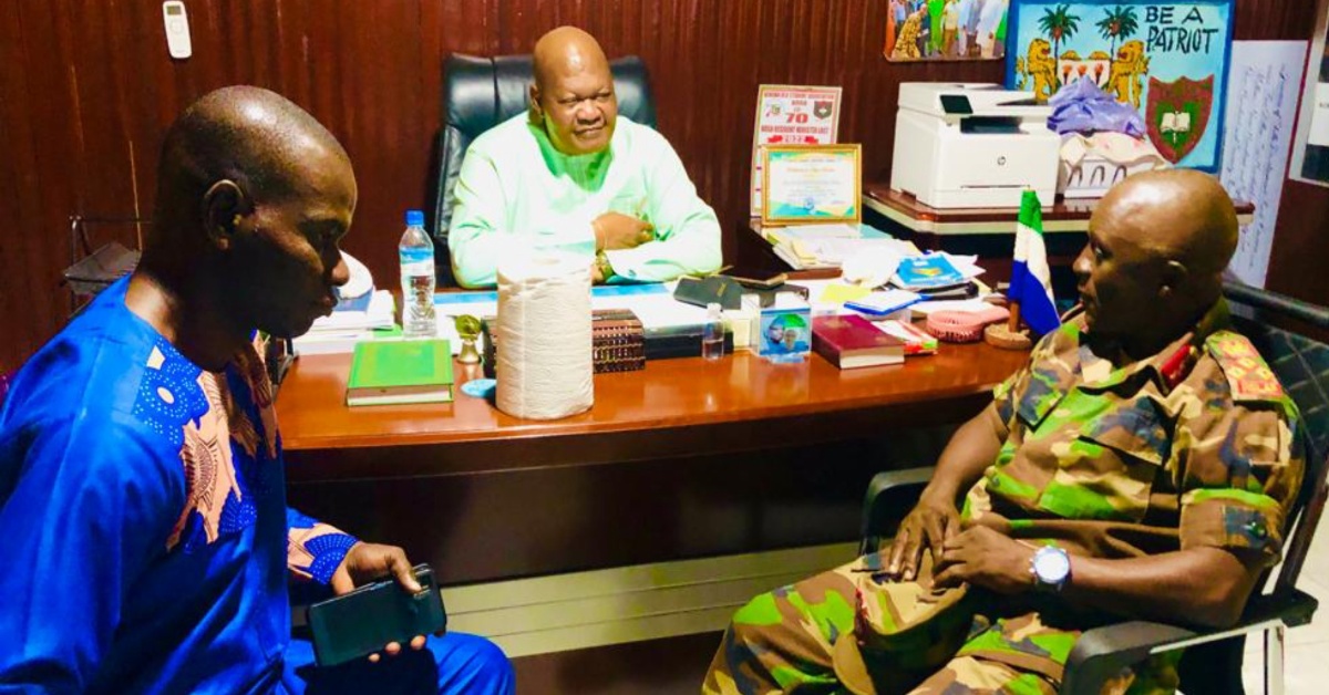 Brigadier A.S Bockarie Bids Farewell to Minister of State East