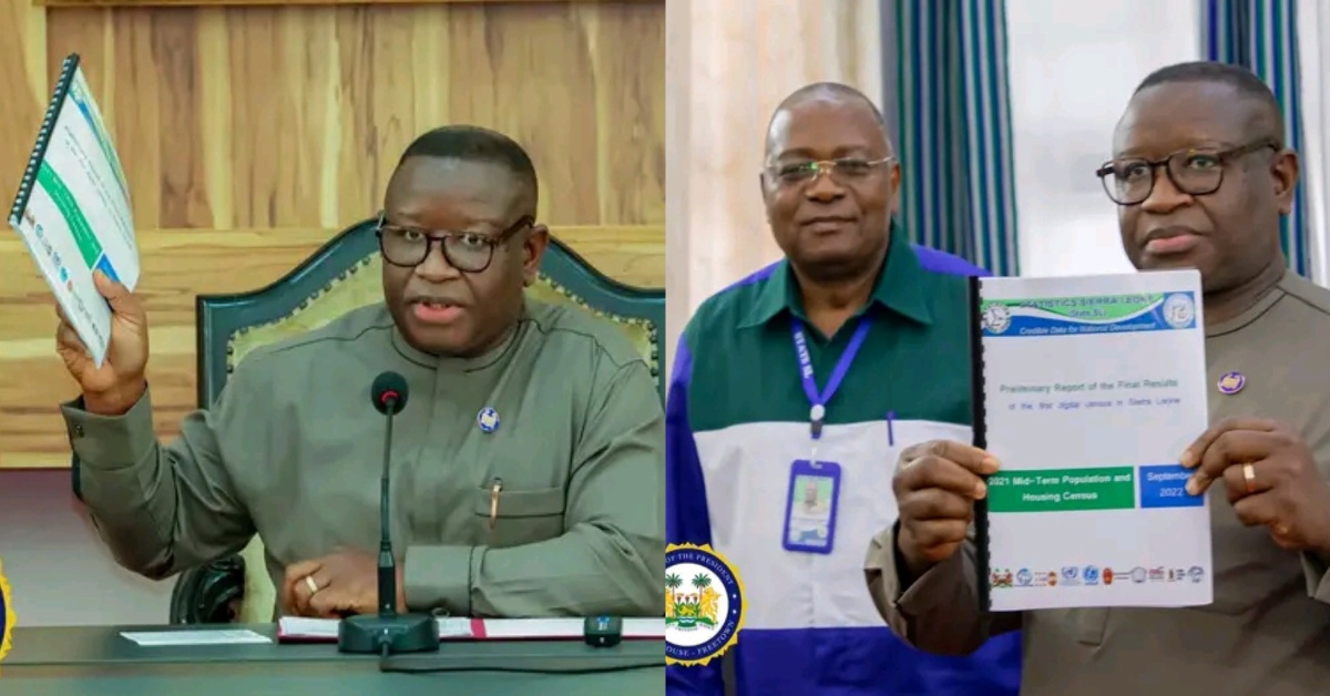 President Bio Receives First Digital Mid-Term National Population And Housing Census Report