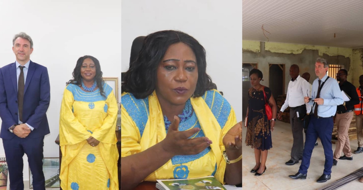 Tourism Minister, And EIF Team Inspect Rehabilitation of 24 Bedroom Hotel And Six Classrooms of HTTC
