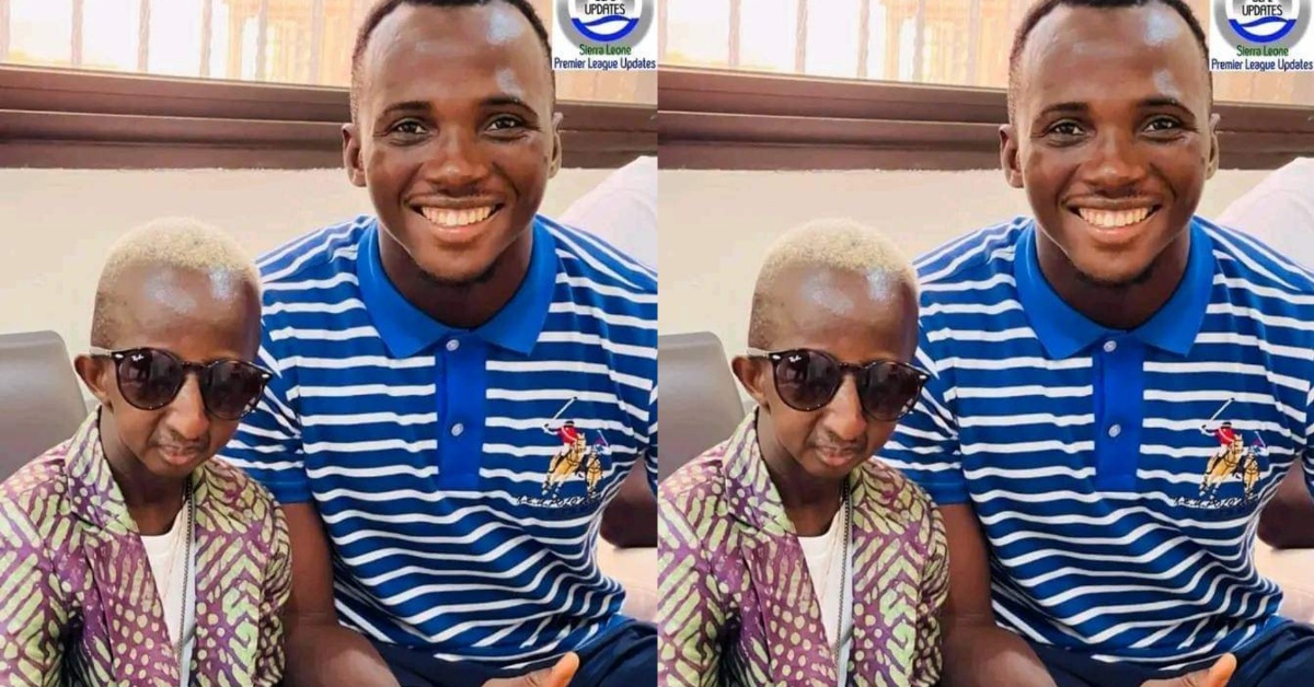Leone Stars Goal keeper, Mohamed Kamara Meets With Popular Guinean Musician Grand P