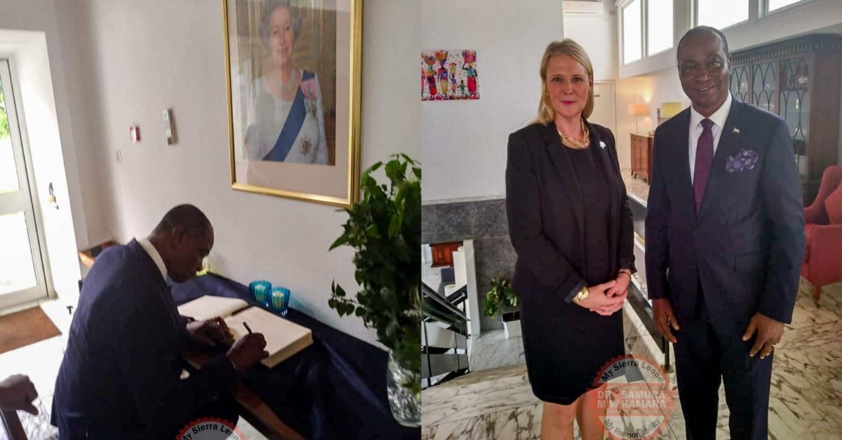 Samura Kamara Signs Book of Condolence in Respect of the Death of Queen Elizabeth ll
