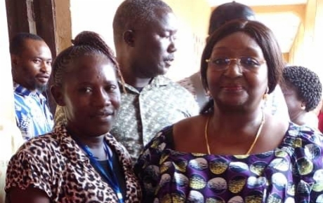 Former First Lady, Sia Koroma Registers at SLMB Primary School Teko Road