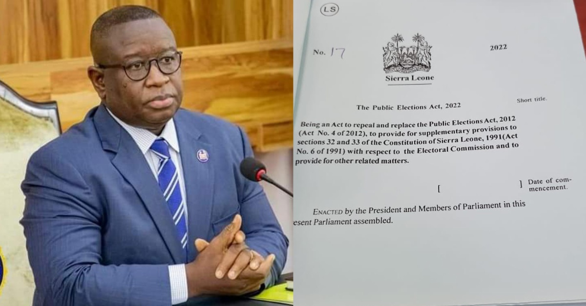 President Bio Signs The Public Election Act 2022