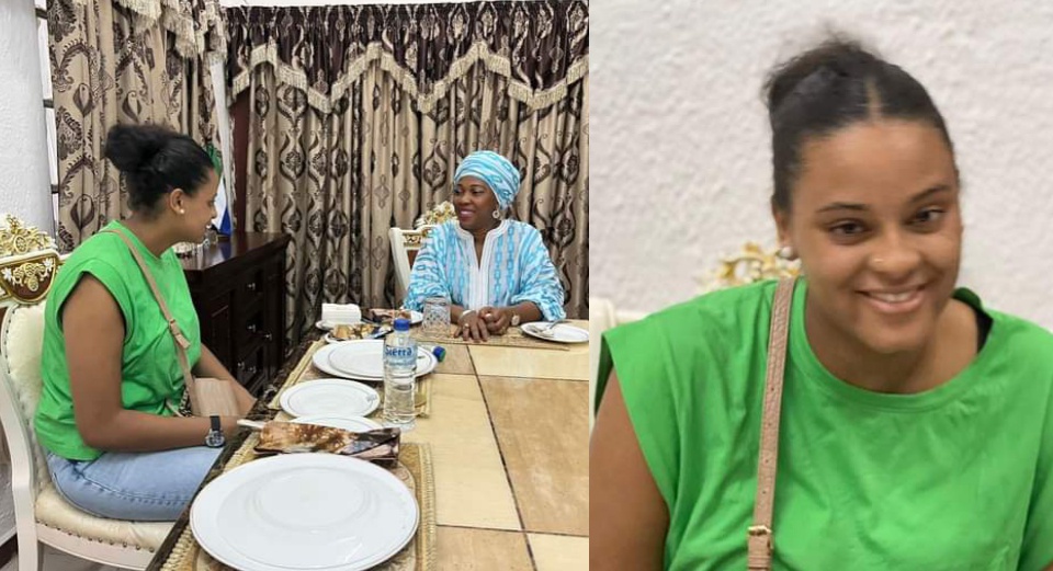 Guinean Leader Col. Mamady Doumbouya Tells First Lady Fatima Bio – “My Sister, I Have Brought Your Daughter To Meet You”