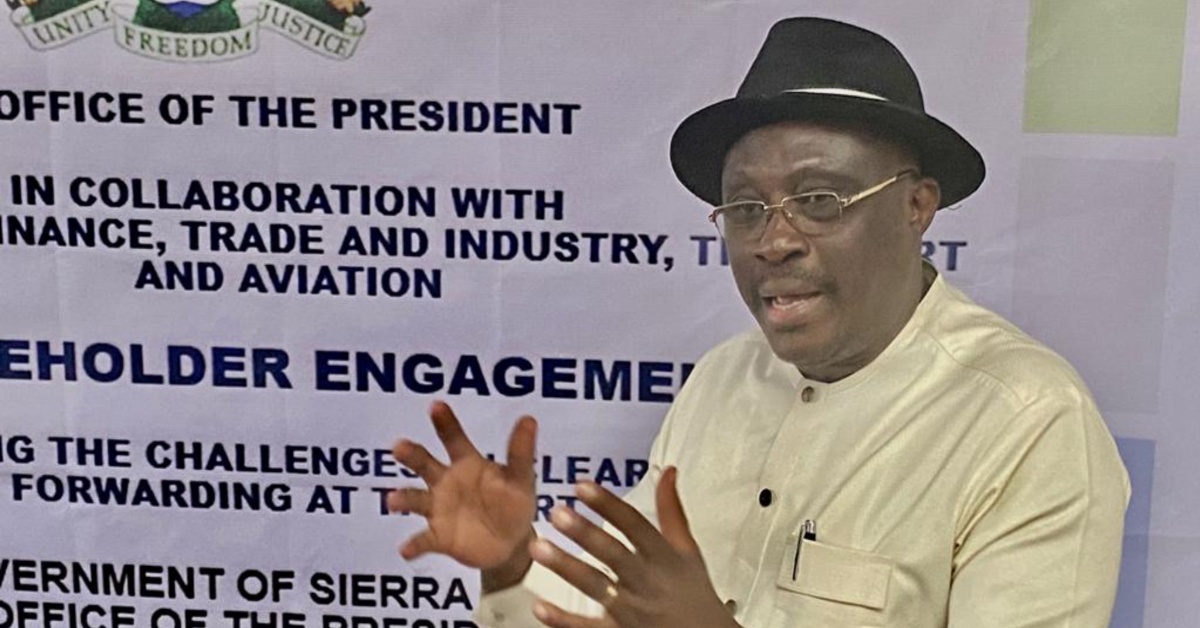 Chief Minister Jacob Jusu Saffa Engages Clearing And Forwarding Sector Players