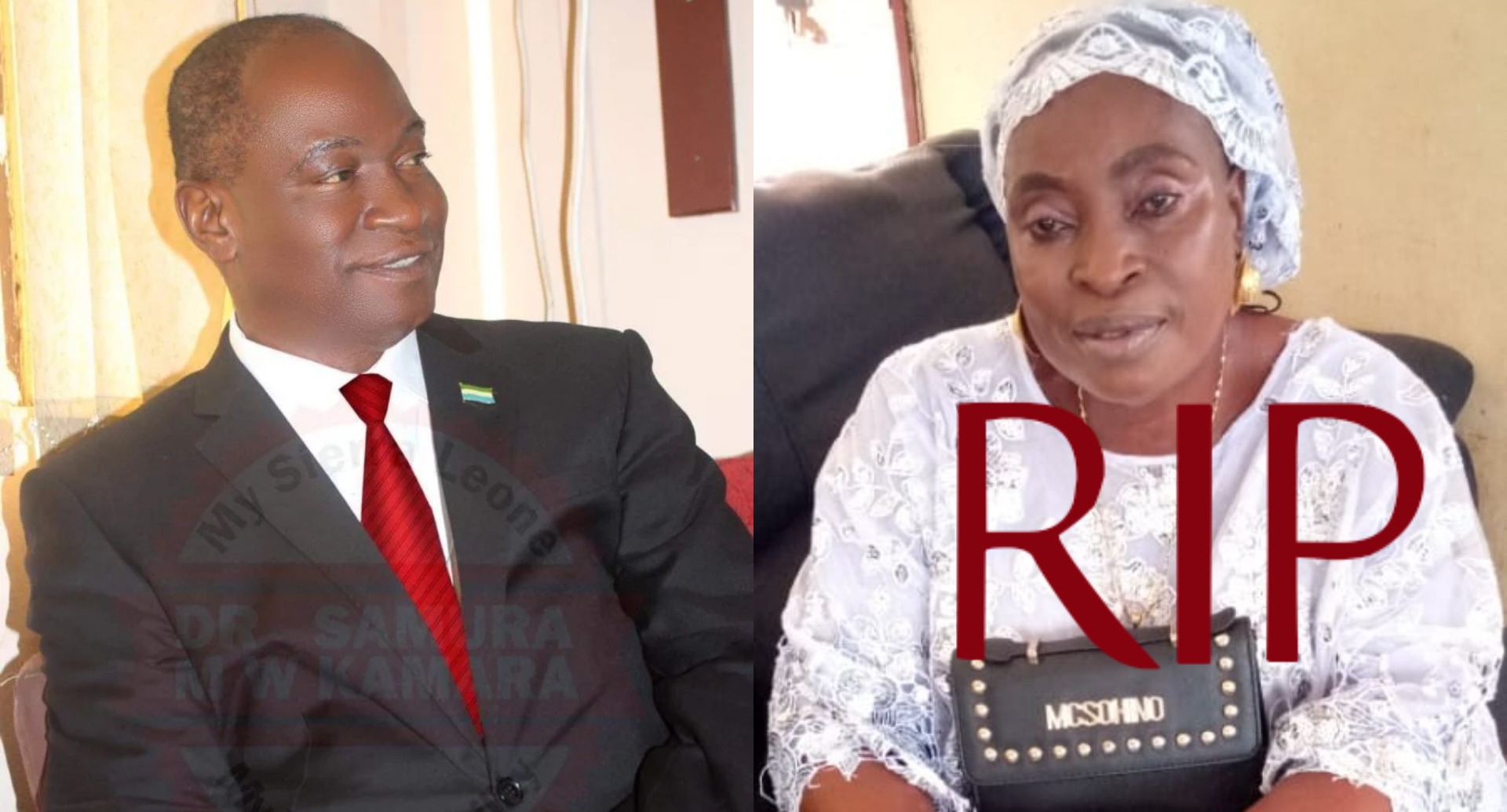 Dr Samura Kamara Consoled by Friends of Betty Kamara Over The Death of His Sister