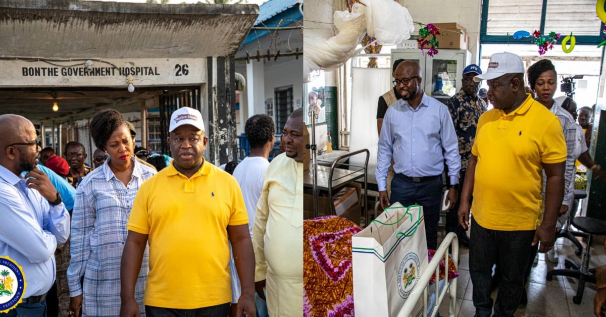 President Bio Put Smiles on Faces of Patients at Bonthe Hospital