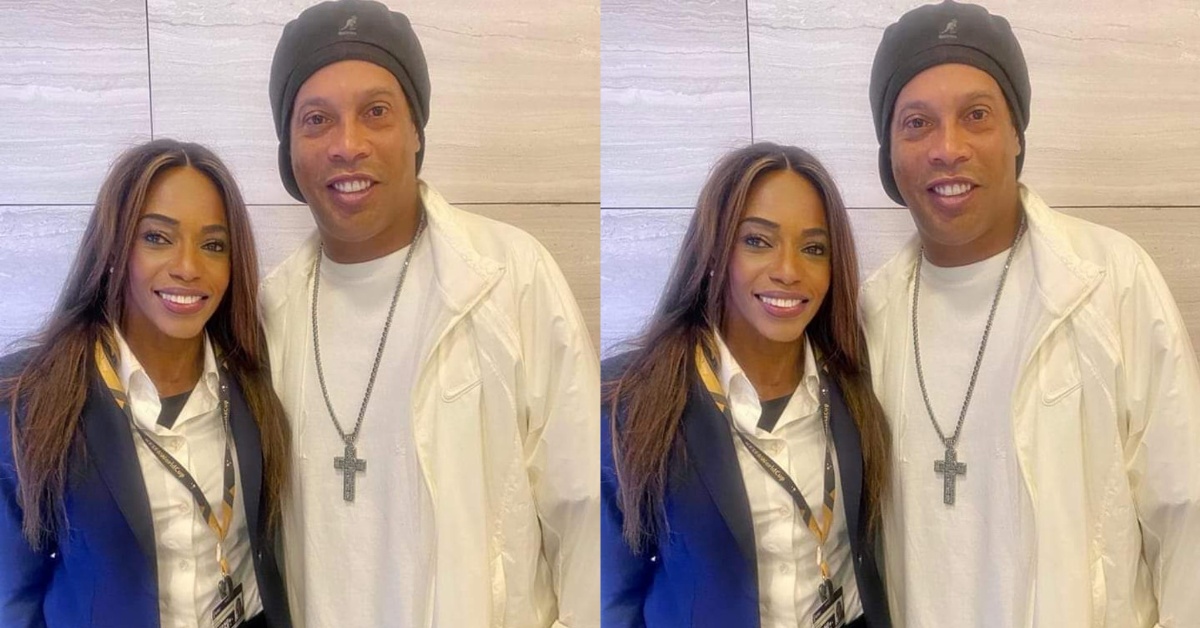 Former SLFA President, Isha Johansen Meets With Ronaldinho