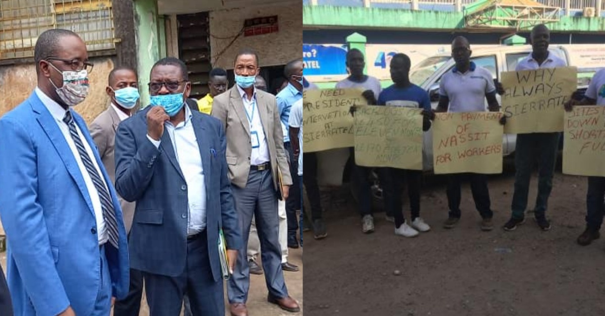 Sierratel workers storm MIC