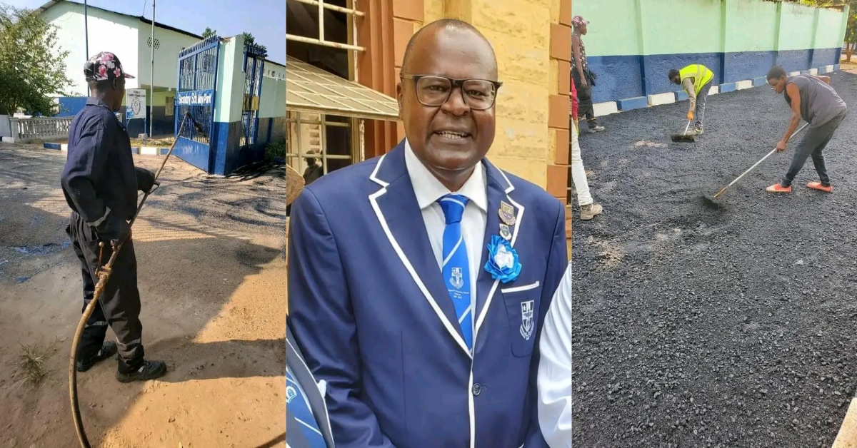 Professor Alusine Jalloh Rehabilitates St Edwards Secondary School Compound