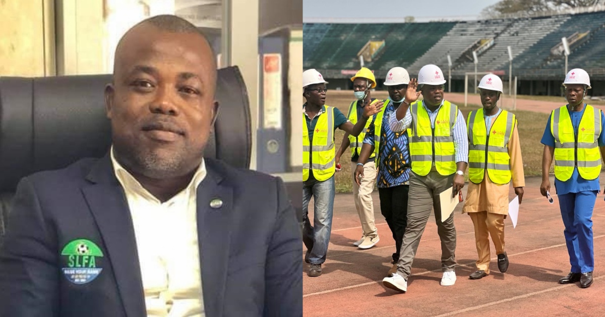 SLFA’s Chris Kamara Visits Siaka Stevens Stadium Rehabilitation Site