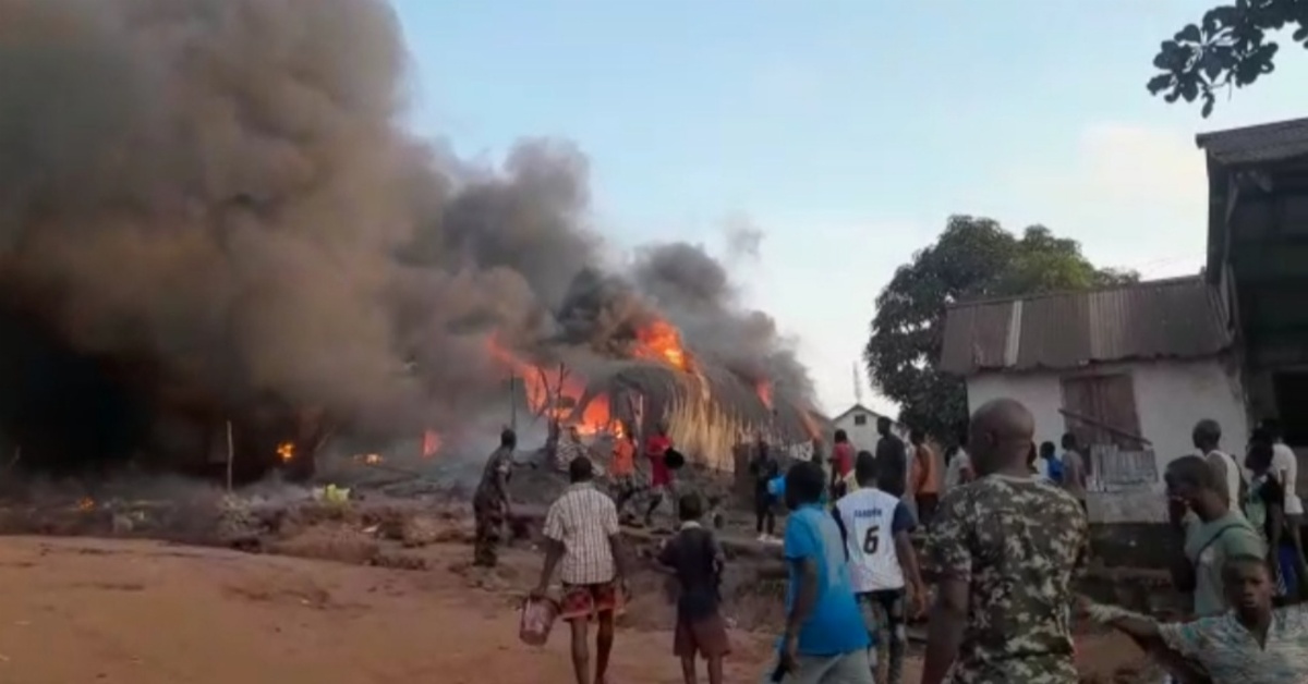 Fire Engulfs Wilberforce Military Barracks