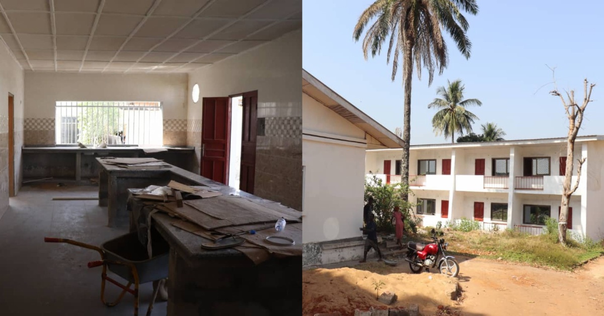 Rehabilitation of Bedroom Hotels and Classrooms of Tourism College Near Completion
