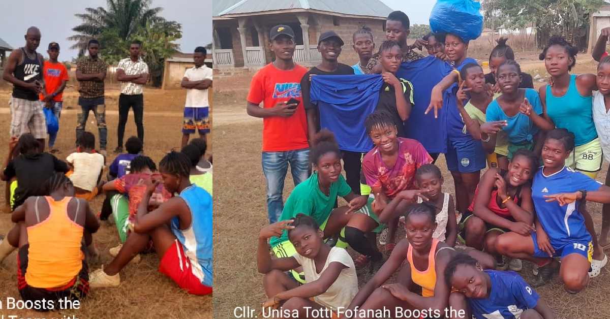 Amb. Unisa Totti Boosts Maforki Female Football Team Ahead of Their Clash in Baimoi Luma