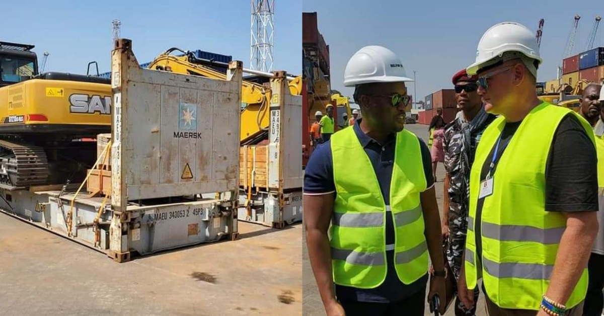 Norwegian Large Scale Gold Mining Investment Machines Unveiled at Water Quay